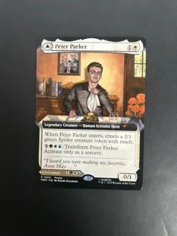 MTG Magic the Gathering Peter Parker Amazing Spider-Man Promo Signed By Artist - Image 4