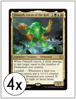 4x Omnath, Locus of the Roil, Lorwyn Eclipsed Commander, Magic, MTG NM - Image 1
