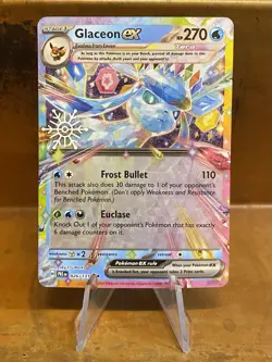Glaceon EX 026/131 2025 Holiday Calendar Snowflake Pokemon Card Holo Promo NM - Image 1