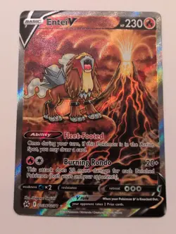 Entei V Holo Ultra Rare SWSH: Crown Zenith: Galarian Gallery GG36/GG70 Pokemon - Image 1