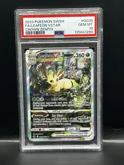 Pokemon Leafeon VSTAR GG35/GG70 Crown Zenith Galarian Gallery FA Holo PSA 10 - Image 1