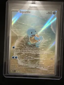 Squirtle 2023 Pokemon Scarlet Violet 151 MEW EN #170 Illustration Rare - Image 1