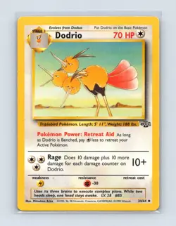 Dodrio 34/64 Uncommon Jungle Pokemon Unlimited Lightly Played - Image 1