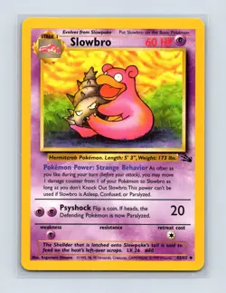 Slowbro 43/62 Uncommon Fossil Pokemon Unlimited Lightly Played - Image 1