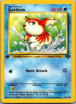 Goldeen 53/64 Common Jungle Pokemon 1st Edition Moderately Played - Image 2