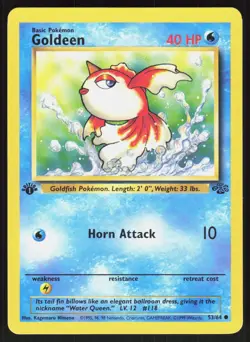 Goldeen 53/64 Common Jungle Pokemon 1st Edition LP 01-07-30 - Image 1