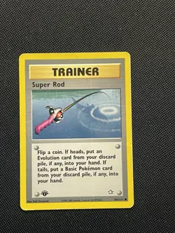 Super Rod 103/111 1st Edition Neo Genesis Pokemon TCG WoTC Vintage HP - Image 1
