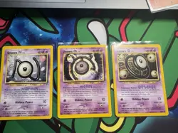 Pokemon TCG Unown Neo Discovery Regular Drop. [N] [M] [O] All Light Play - Image 1