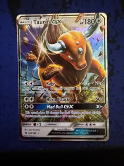 Pokemon tcg Tauros GX 100/149 Sun and Moon Base Set NM - Image 1