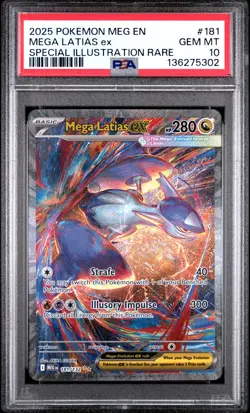 2025 POKEMON MEG EN-MEGA EVOLUTION #181 MEGA LATIAS EX PSA 10 - Image 1