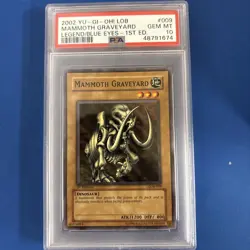 2002 YuGiOh! Mammoth Graveyard LOB 1st Edition PSA 10 Slab - Image 1