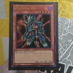 Yu-Gi-Oh! TCG Des Feral Imp Kc01-EN026 Uktra ATK 1600 And Change Of Hearts Lot - Image 1