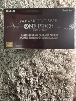 One Piece TCG OP-02 Paramount War Booster Box PRISTINE CASE FRESH W/ RECEIPT💎⚡ - Image 3