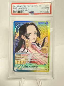 One Piece TCG Boa Hancock Alternate Art OP14-041 Leader PSA 10 Gem Mint - Image 1