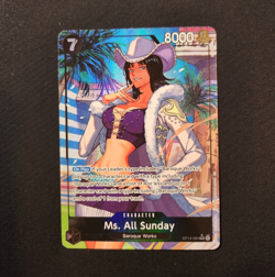 Bandai One Piece CCG Ms. All Sunday OP14-084 Super Rare Alt Art Foil 8000 - Image 1