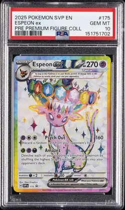 2025 POKEMON SVP EN-SV BLACK STAR PROMO #175 ESPEON EX PSA 10 - Image 1