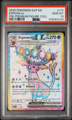 2025 POKEMON SVP EN-SV BLACK STAR PROMO #175 ESPEON EX PSA 10 - Image 1