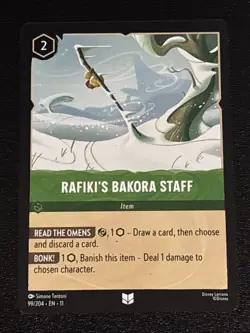 Disney Lorcana Winterspell Rafiki's Bakora Staff 99/204 NM - Image 1