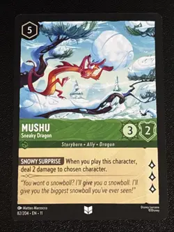 Disney Lorcana Winterspell Mushu - Sneaky Dragon 82/204 NM - Image 1