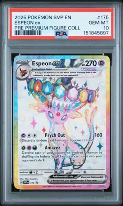 2025 Svp En-Sv Black Star Promo #175 Espeon Ex Pre Premium Figure Coll PSA 10 - Image 1