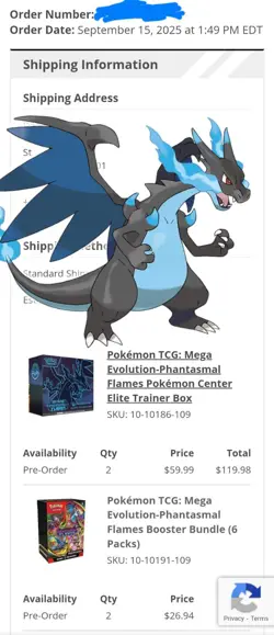 2 Pokemon Center Mega Evolution Phantasmal Flames Elite Trainer Box (Pre-Order) - Image 3