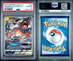 2023 Pokemon TCG S-Chinese S&M Reshiram & Charizard GX CSM2cC 154/150 SR PSA 10 - Image 3