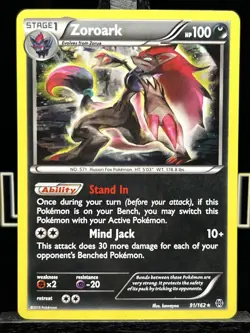 Zoroark 91/162 Promo Cosmos Holo Rare Pokemon XY Breakthrough 2015 LP - Image 3