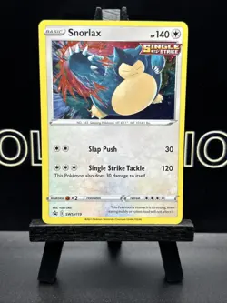 Pokemon Snorlax SWSH119 Sword & Shield Black Star Promo Holo 5 SWIRL NM - Image 2