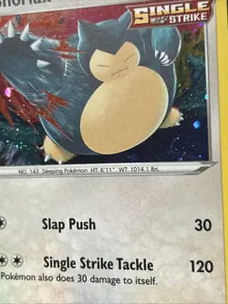 Pokemon Snorlax SWSH119 Sword & Shield Black Star Promo Holo 5 SWIRL NM - Image 5