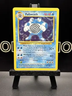 Poliwrath Unlimited Holo Rare Pokemon TCG Card Base Set 13/102 MP - Image 2
