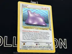 Pokemon TCG Ditto Fossil, Holo Unlimited Rare Card 3/62 LP - Image 4