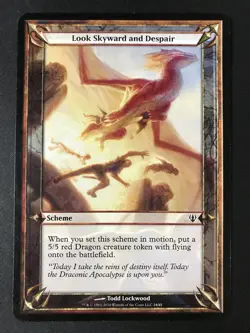 MTG Archenemy #24 Look Skyward and Despair (Oversize Card) 3.5x5" HP - Image 1