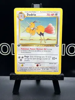 💥 Pokemon Card Dodrio Jungle 1st Edition 34/64 Vintage Card 1999 MP - Image 2