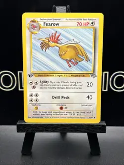 💥 Fearow 36/64 Jungle 1st Edition Regular Pokemon 1999 Vintage Card MP - Image 2