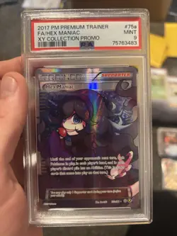 PSA 9 Hex Maniac 75a Full Art Trainer XY Promo 2017 English Pokemon Card - Image 1