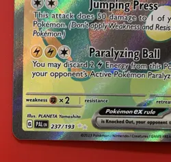 Bellibolt EX 237/193 Paldea Evolved Full Art Ultra Rare NM Pokemon Card - Image 3