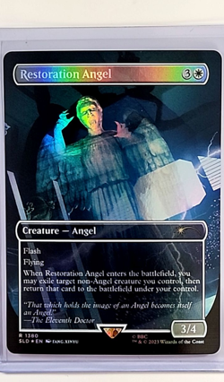 MTG Magic The Gathering SLD Secret Lair Borderless Foil #1380 Restoration Angel - Image 1