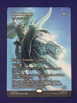 MTG Marvel Super Heroes DOOM VARIANT ROAMING THRONE Borderless Mythic 0099 NM - Image 2