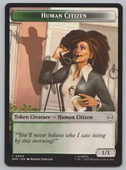 MTG - Copy / Human Citizen Double Sized Token - Marvel's Spider-Man (SPM) -E509 - Image 2