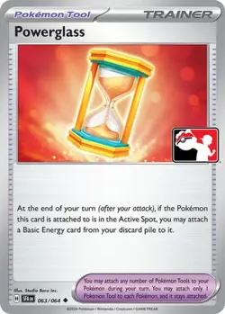 1x Powerglass (#063/064) NM Eng Pokemon - Prize Pack Series - Image 1