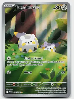 Togedemaru 104/094 Illustration Rare Phantasmal Flames Pokemon Near Mint - Image 1