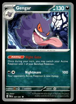 Gengar 057/091 SV: Paldean Fates NM Pokemon TCG | Buy 10 Get 10 Free - Image 1