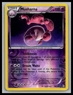 Musharna Rare Boundaries Crossed 69/149 NM Pokemon - Image 1