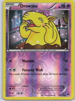 DROWZEE 50/122 C BREAKPOINT POKEMON REVERSE HOLO NM/M - Image 1