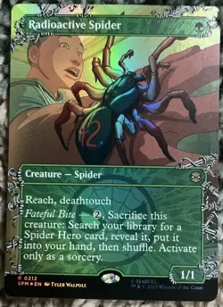 Radioactive Spider (Borderless Foil) Rare MTG Spider-Man - Image 1