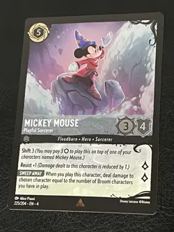 Disney Lorcana Mickey Mouse - Playful Sorcerer 225/204 cold Foil - Image 1