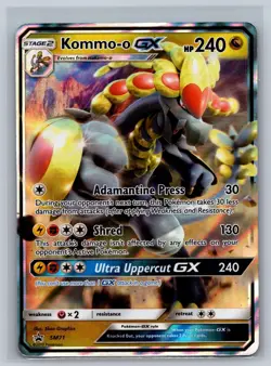 Kommo-o GX - SM71 Holo Promo Sun & Moon Promo Pokemon Card Holo MP - Image 1