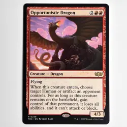 OPPORTUNISTIC DRAGON MTG TDC - CARTE MAGIC THE GATHERING EN NEUF - Image 1