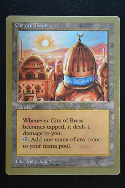 Magic The Gathering MTG CITY OF BRASS WCD 1998: Brian Selden HP Heavily Played - Image 1