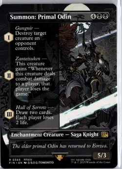 Summon: Primal Odin (Borderless) 365 Rare FINAL FANTASY Magic: The Gathering LP - Image 1